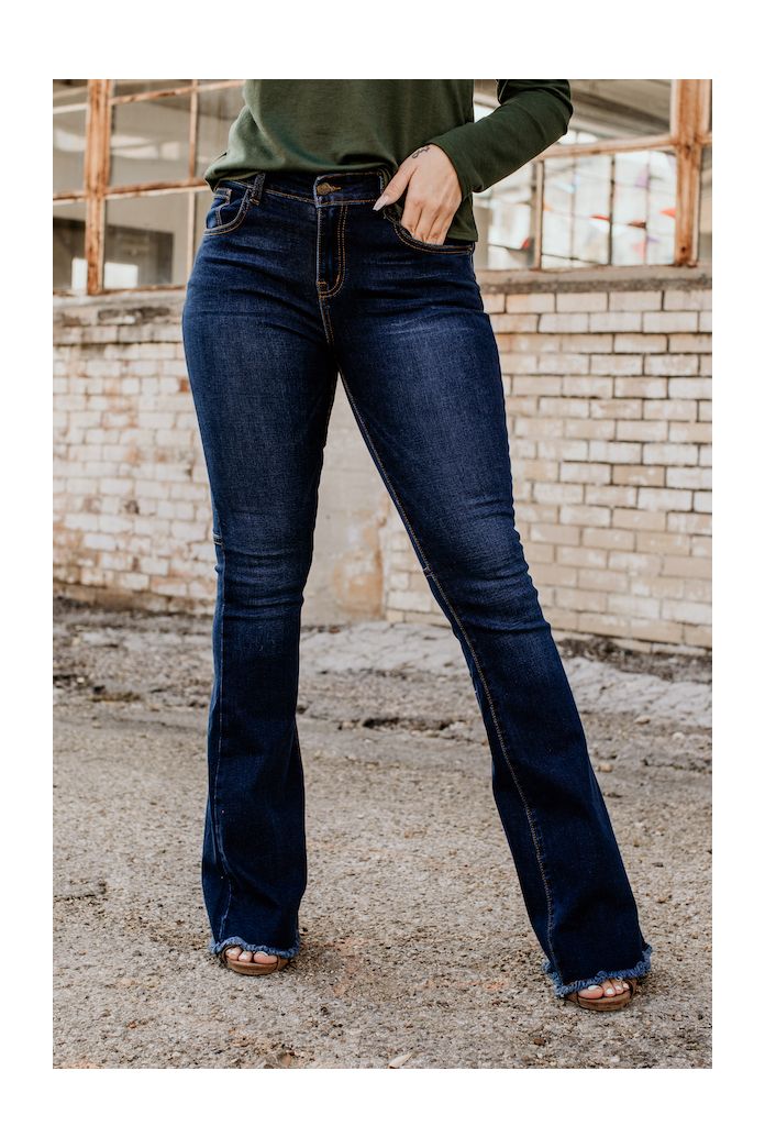 L&B Dark Wash Flare Leg Jeans