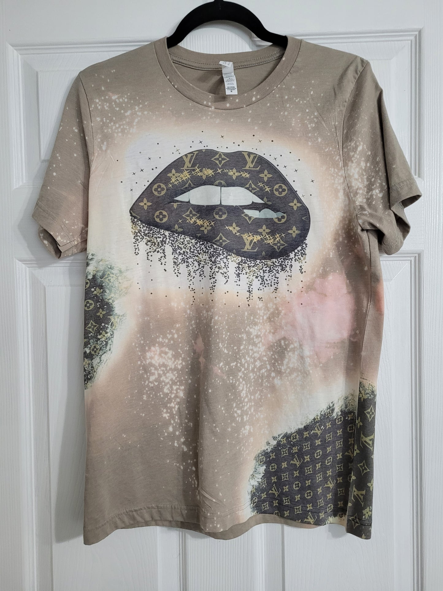 Olive or Stone LV Inspired "Lip" T-Shirt