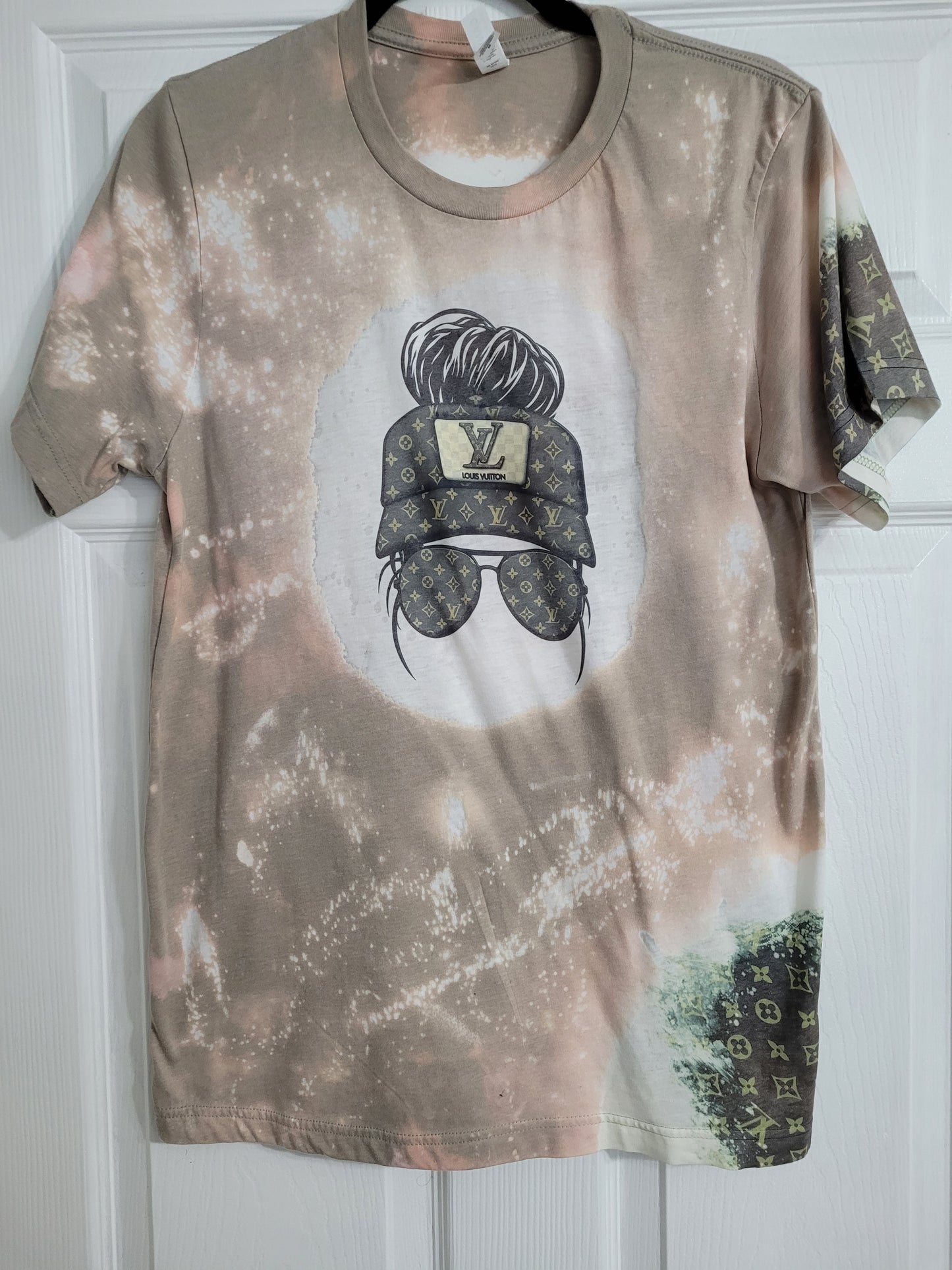 Olive or Stone LV Inspired "Sunglasses & Ponytail" T-Shirt