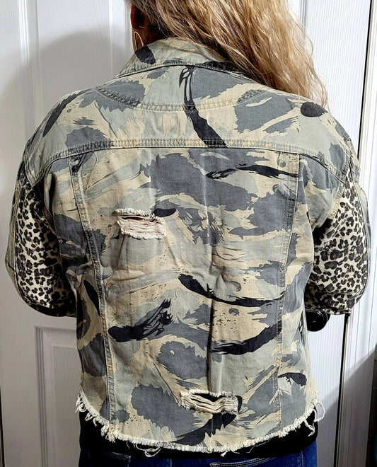 Distressed Camo Jacket