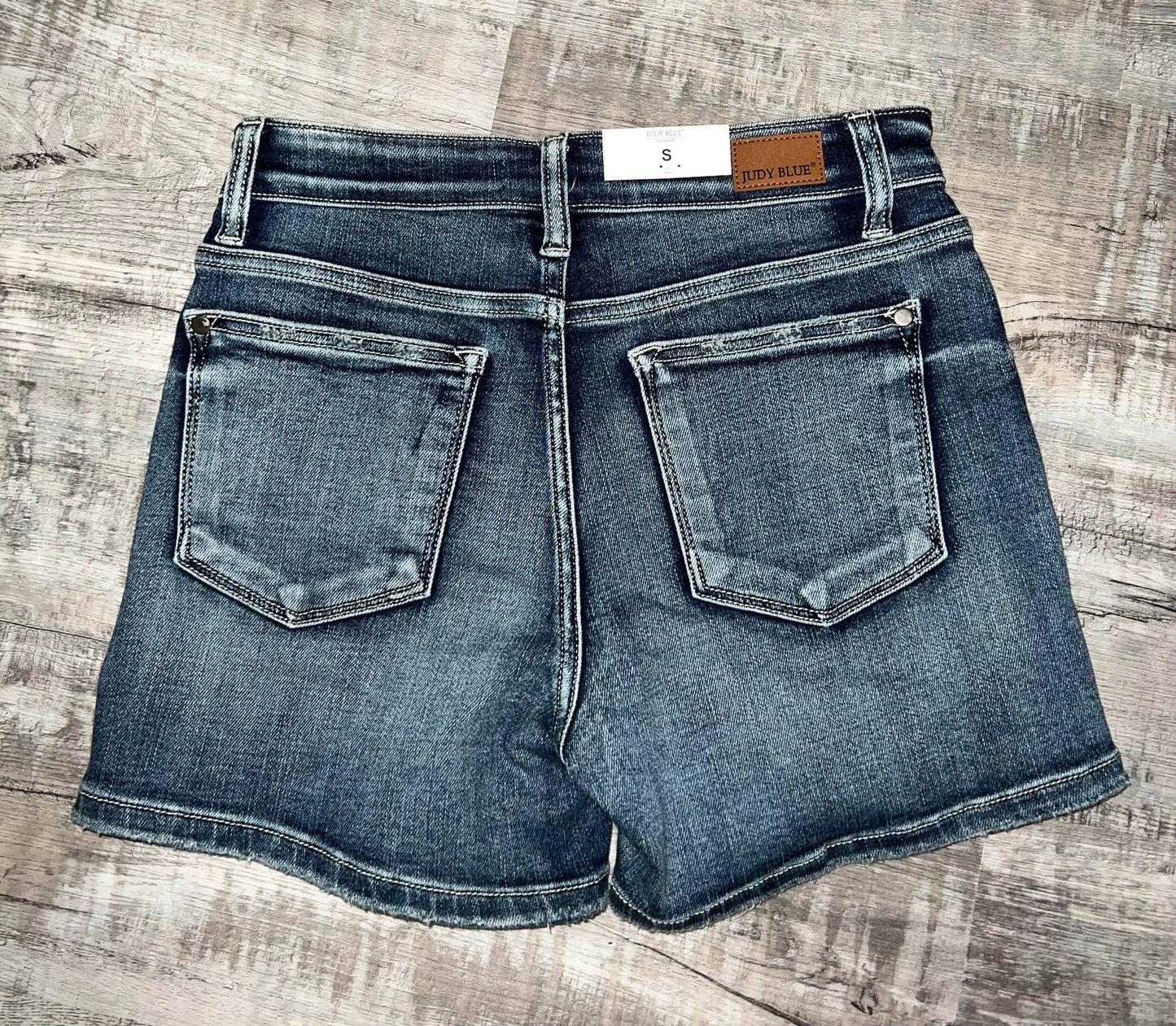 Judy Blue Mid Rise Destroyed Shorts