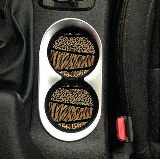 Animal Print Car Coasters