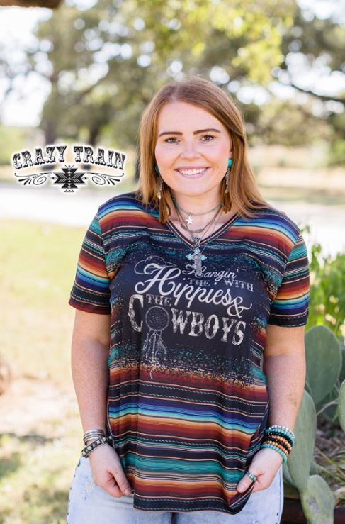 Crazy Train Cowboys & Hippie Tee