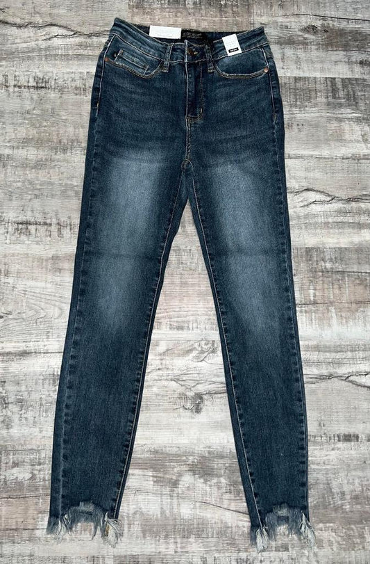 SSC Judy Blue Hi-Rise Shark Bite Hem Skinny Jean