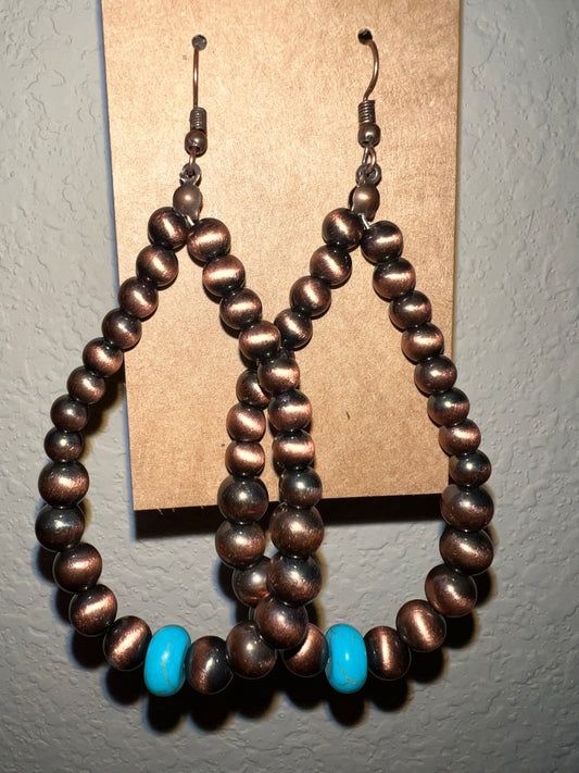 SSC Turquoise and Copper Western Earrings